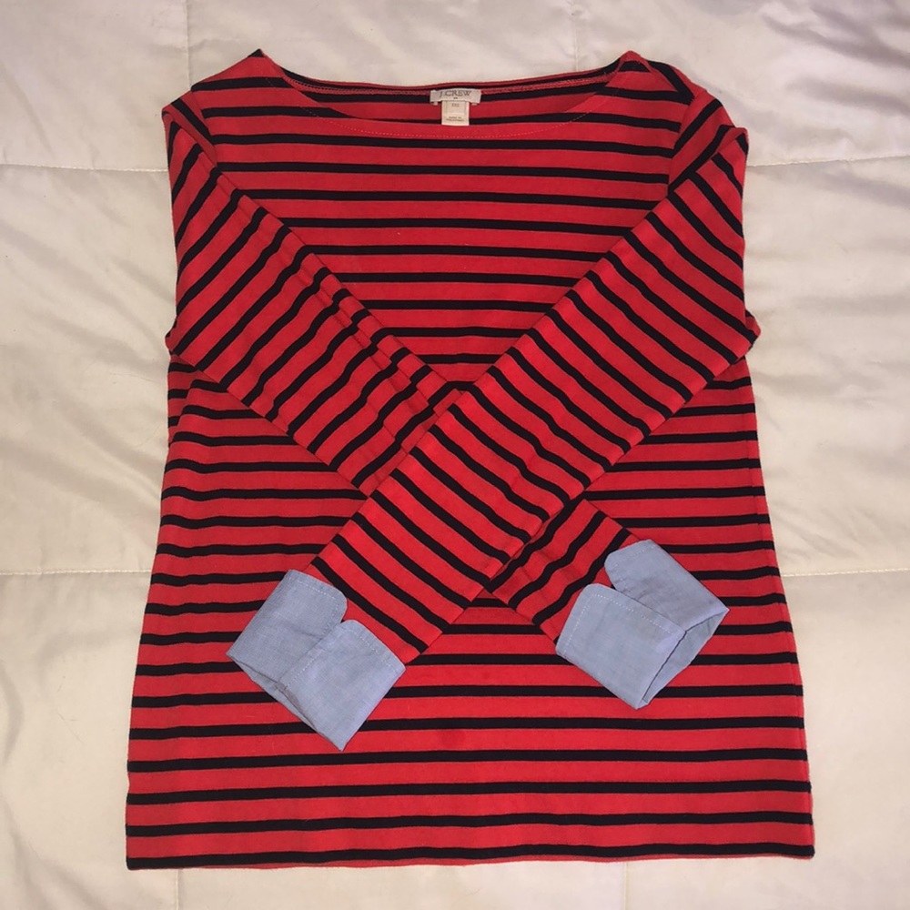 J.Crew Factory Striped Boatneck Top